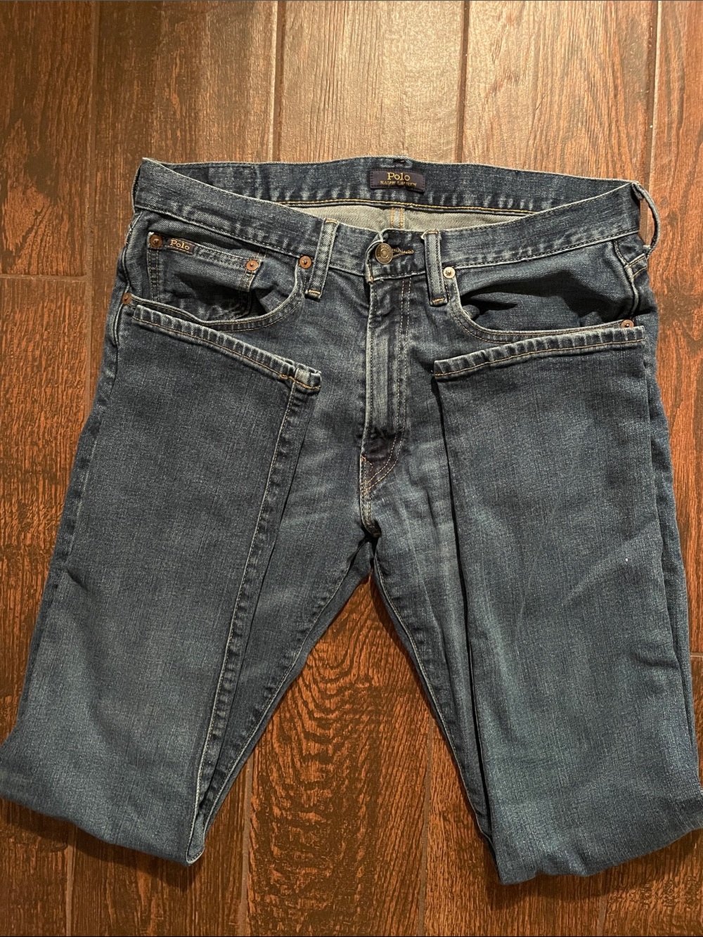 Polo by Ralph Lauren Men’s Indigo Blue Slim-Straight Jeans